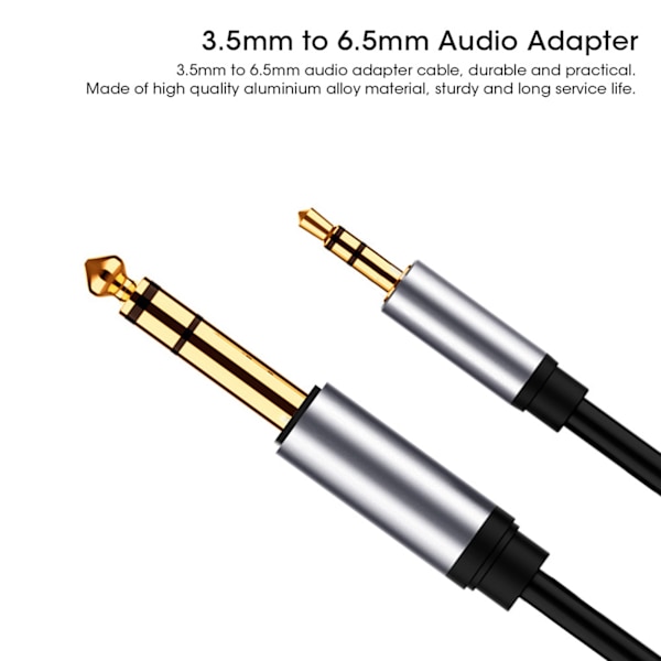 3.5MM to 6.5MM Audio Adapter Cable Male to Male HiFi Sound Quality  Connection Line for Phone(1.8M )