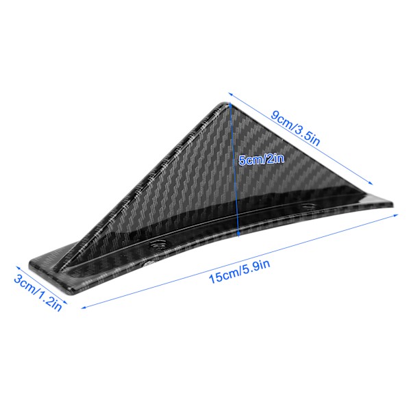 4 stk. Bagagerums Spoiler Kit Splitter med Skruer Diffusor Biltilbehør Universal Kulfiber Stil