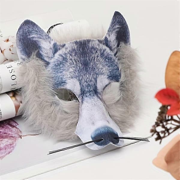1 stk. ulvemaske til Halloween-fest