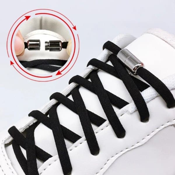 Elastiske snørebånd uden binding - One size - HVID VIT