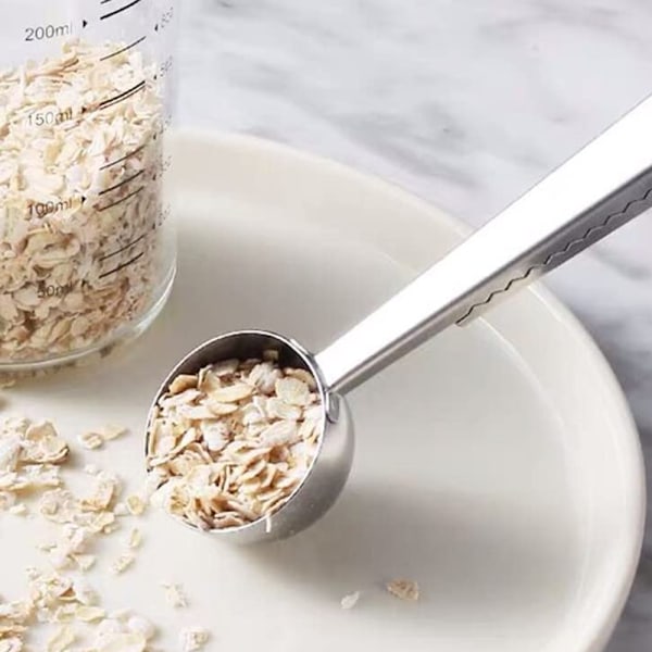 Rustfritt stål kaffeskje og teskje, flott for måling