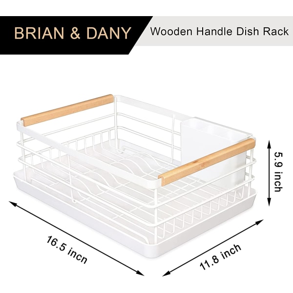 BRIAN & DANY Oppvaskstativ i rustfritt stål, oppvaskstativ for