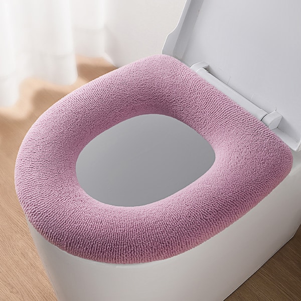 4-delat kit - Tjock mjuk toalettstol med varmt handtag i badrummet