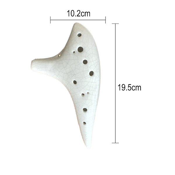 12 Hulls Søt Ocarina Yndefull Form Keramikk Ocarina i Alto C