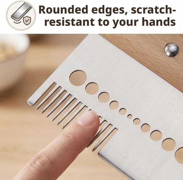 2-pack Stainless Steel Scallion Cutter & Herb Stripper - Multifunctional Shredding Tool with 11 Holes for Kitchen, BBQ - Dishwasher Safe 2