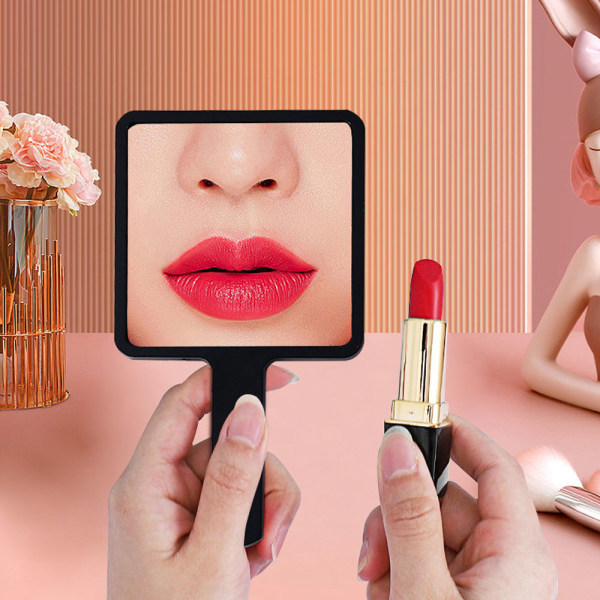 Fjerfarvet bærbar håndholdt makeup spejl, bærbar gave