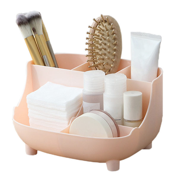 Makeup Multi Grid Organizer Kosmetisk Opbevaringsboks Kontor Desktop Diverse Beholder Hjem Make Up Display Stativ, Pink
