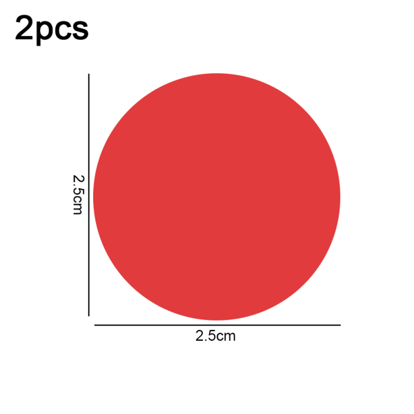 2 rullar 1000 st 1” runda färgkodningsetiketter med cirkelprickar
