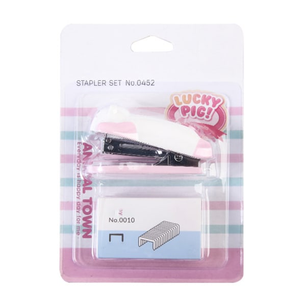 Pink mini stapler with staple remover and 640 staples, cute