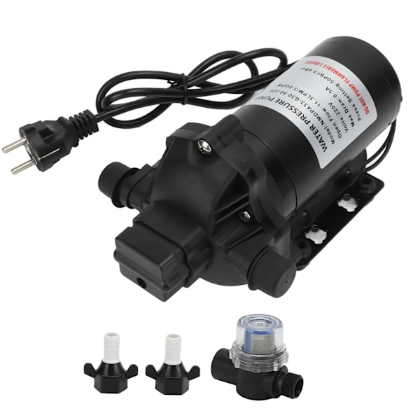 220V 11,3 LPM 50PSI Vandtryk Membranpumpe Selvsugende til Bil RV Yacht Caravan Marine Båd