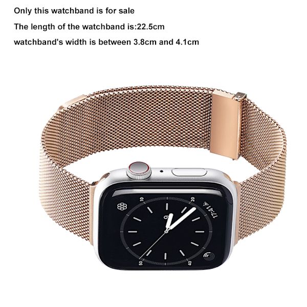 Metallista valmistettu ranneke, joka on yhteensopiva Apple Watch -hihnan kanssa 38-41 mm