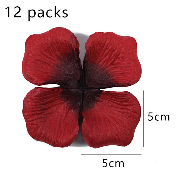 1200 st konstgjorda rosenblad, blomsterblad i non-woven för