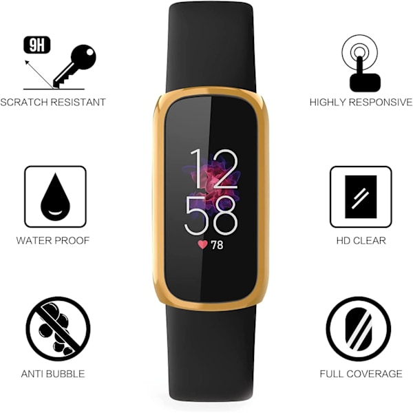 [2-pakkaus] kotelo Fitbit Luxe -laitteelle, lisävaruste täydellä suojauksella