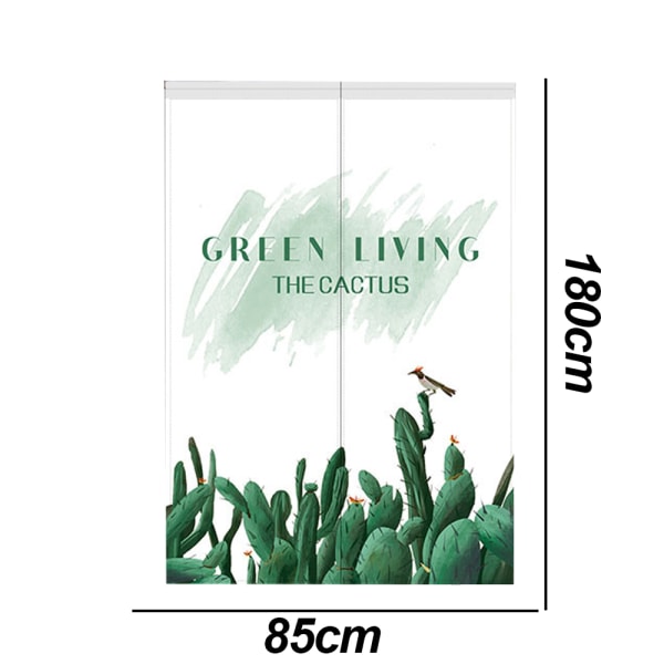 Grön liten fräsch sovrums vardagsrum avskiljande gardin kök