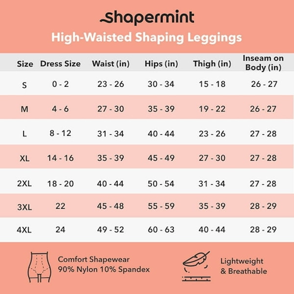 Høje taljerede kompressionsleggings - Shapewear til kvinder