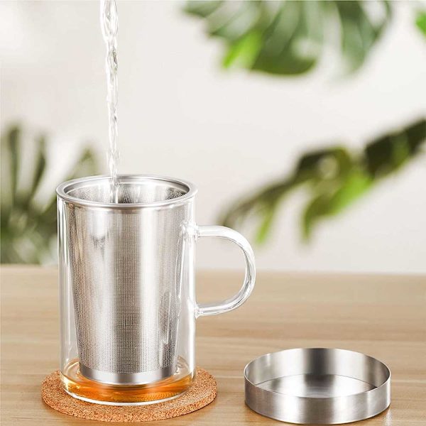 Glas Tekande med Infuser, Løs Te Tekande med Infuser,