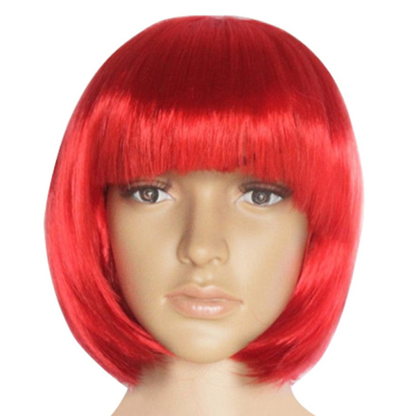 Fashion Women&Girls Sexy Peruker ，Full Bangs Kort Rak Peruk