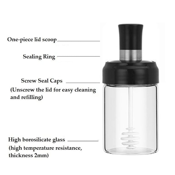 Såsskiva Transparent Glas Kombinationssked med lock