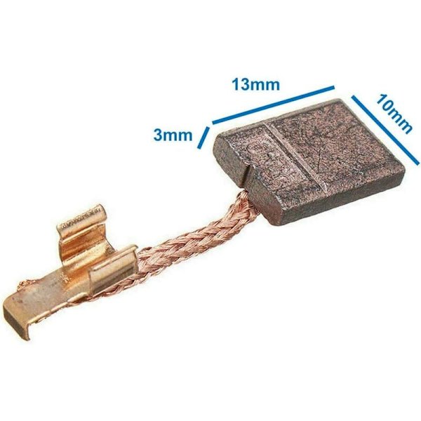 Par med motor-kolborstar för Makita CB440, 194427-5, CB-436 sladdlösa borrar, skruvdragare, skruvmejslar (3 x 10 x 13,4 mm)
