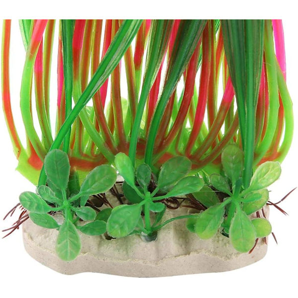 Fiskeakvarium simulerte vannplanter, vakre, rosa