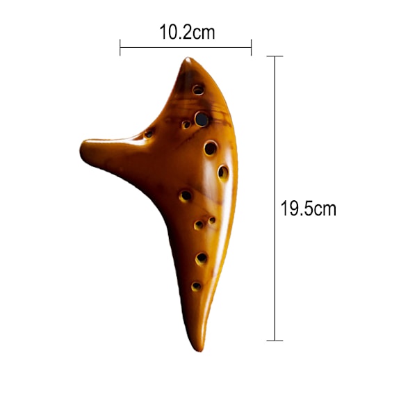 12-håls söt ocarina graciös form keramik ocarina i Alto C