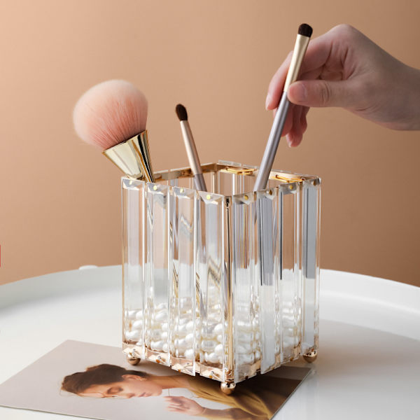Håndlavet krystal makeup børsteholder øjenbrynsblyant pen kop