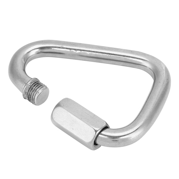 Hållbar Säker Quickdraw Karabiner Utomhus Rostfritt Stål Mellon Lås för Klättring M3.5