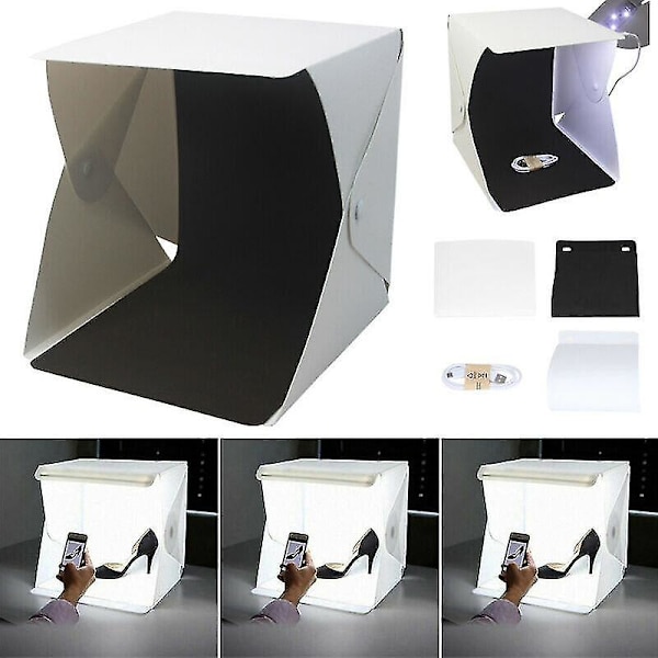 Mini Box Fotografi Bakgrund Foton Studio Produkt Utrustning Bärbar Belysning
