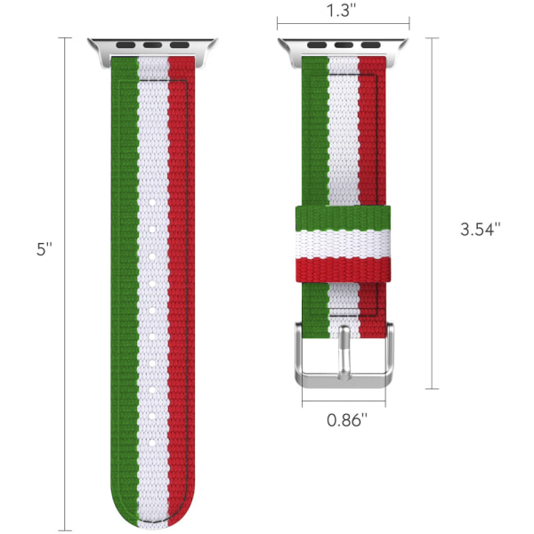 Kompatibel med Apple Watch-rem, fint vævet nylon justerbar