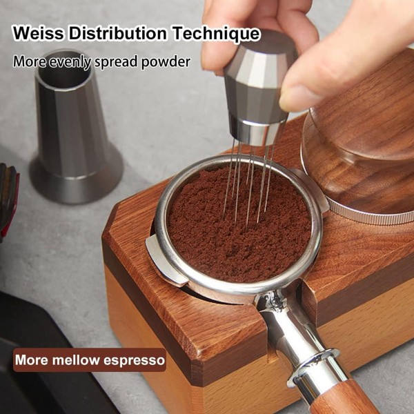 1 stk espresso pulver klut nål rustfritt stål nål pulver