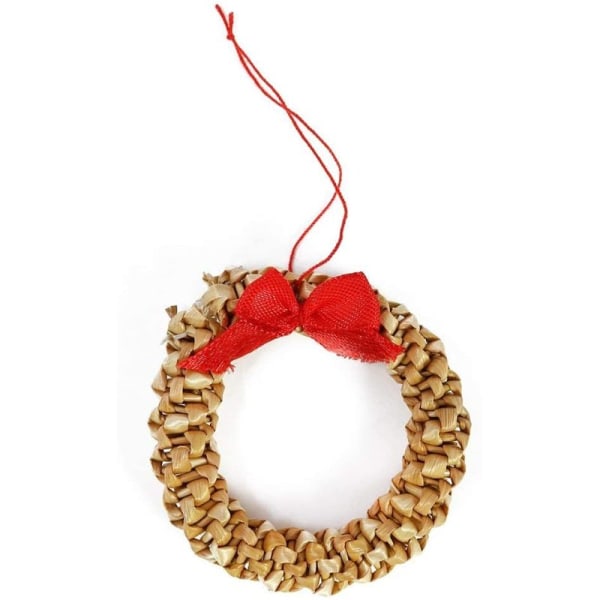 com-four® 56-delat halmstjärneset - Julgransprydnad -
