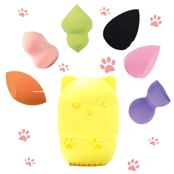 Silikone Makeup Svamp Rejsebeskyttende Plastik Beauty Blender