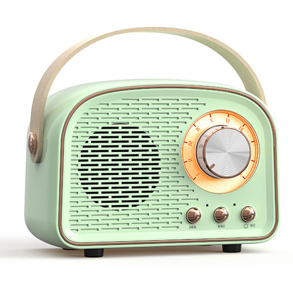 Retro Bluetooth-högtalare, trådlös vintage-högtalare, utomhus trådlös bärbar Bluetooth-högtalare som stöder TWS-parning/U-skiva/TF-kort/AUX för hemmet,