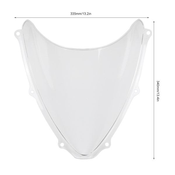 Motorsykkel Vindskjerm PC Vindavviser Passer for Suzuki GSXR 600/750 K6 2006‑2007 Transparent