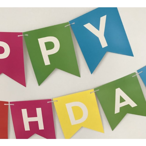 jijAcraft Happy Birthday Banner Girlande Geburtstag Bunt, für Bunt