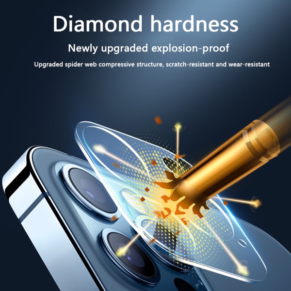 [2-Pack] iPhone 11/12 objektivdeksel i herdet glass iPhone 12 Pro