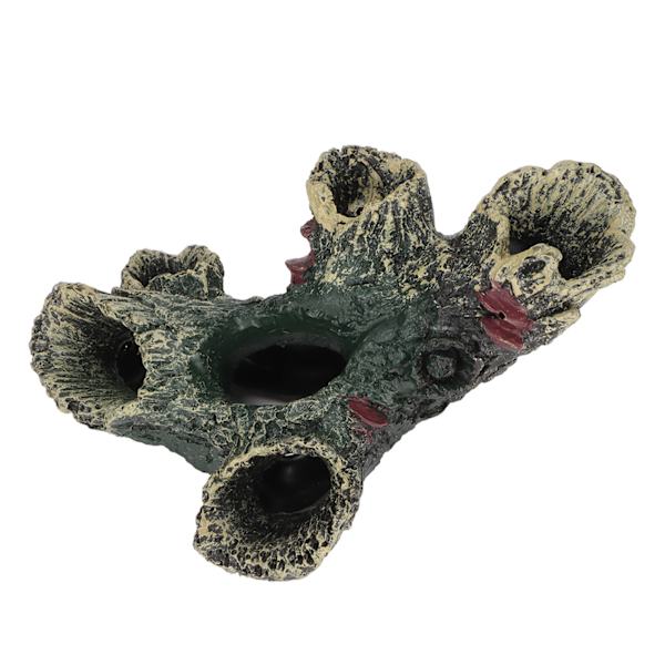 Akvarietreetrehus Akvarium Skjulested Huler Dekorasjoner for Betta Skilpadder Små Øgler Reptiler