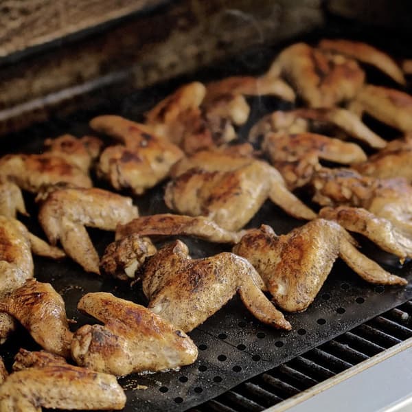 Grillmåtte med huller non-stick Sort 5-pak 244