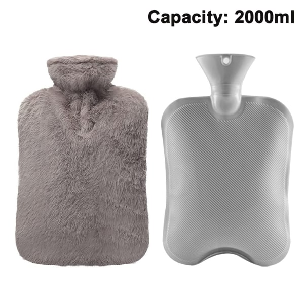 Hot Water Bottle with Soft Plush Cover - 2L - Classic Hot Water