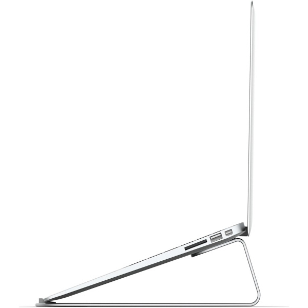 Aluminium skrivbordsstativ för Apple MacBook och alla bärbara datorer (Silver)