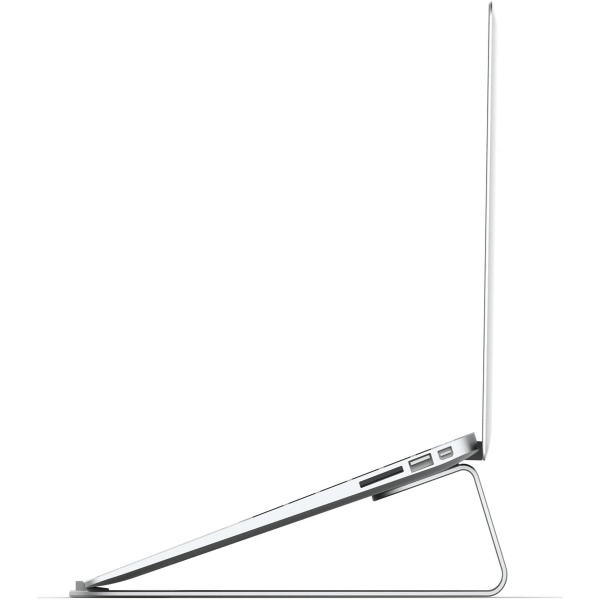 Aluminium-skrivebordsstativ til Apple MacBook og alle bærbare computere (sølv)