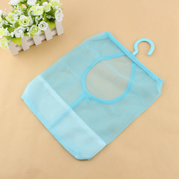 1 stk. Kjøkken Bad Henge Oppbevaring Klesklype Mesh Bag Organizer Henger Hook(22*37*0.1cm)blå