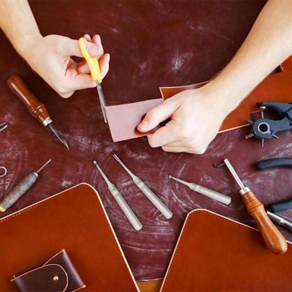 8 kpl DIY nahka U / V muotoinen uritin käsintehty nahkatyökalut,