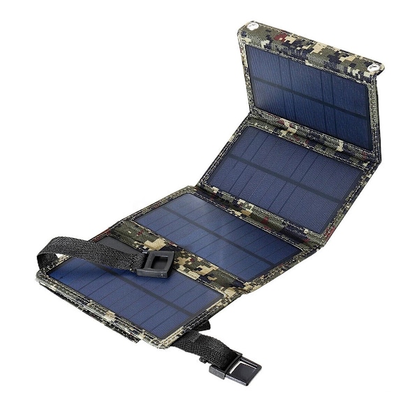 20W USB Solcellsladdare Bärbar Solpanel Telefonladdare för iPhone Android Smartphones iPads Android-surfplattor Fällbar Solpanel för Utomhuscamping