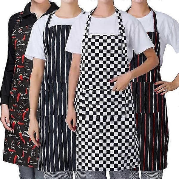 Herr Dam Matlagning Kök Restaurang Catering Kock Justerbart Förkläde yyds Coffee White Stripe