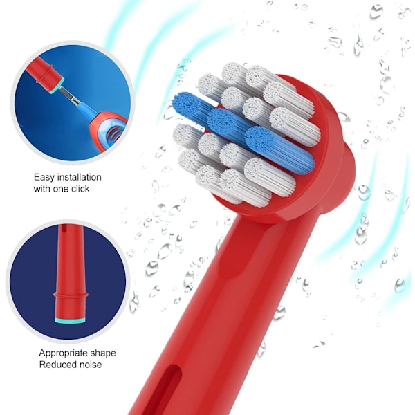 8-pack med utbytbara tandborsthuvuden för barn, kompatibla med Oral-B elektriska tandborstar – utbytbara borsthuvuden för barn