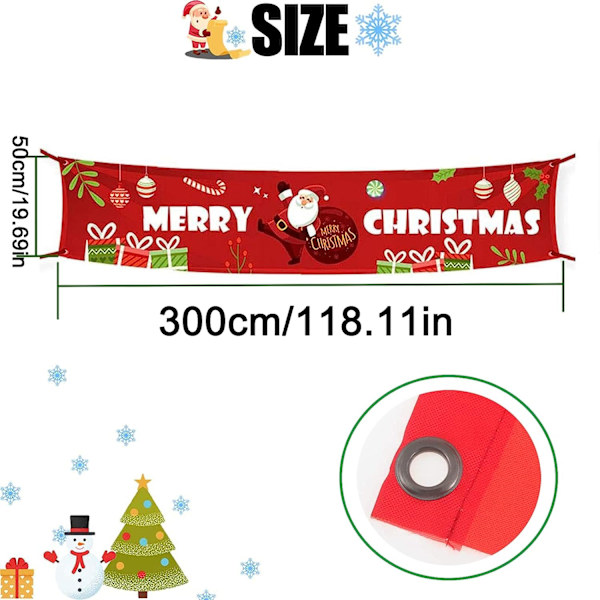 Glædelig Jul Banner Dekoration Jul Glædelig Jul
