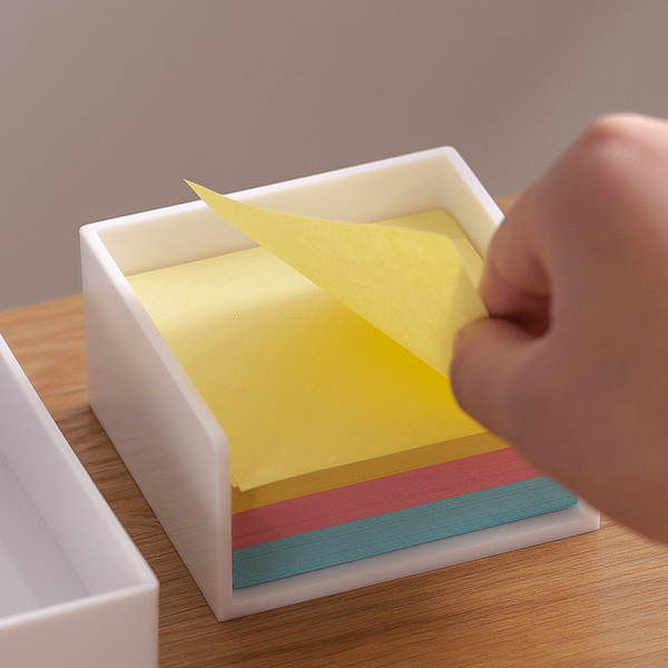 Beskedpapir opbevaringsboks plastik farve notifikationsboks
