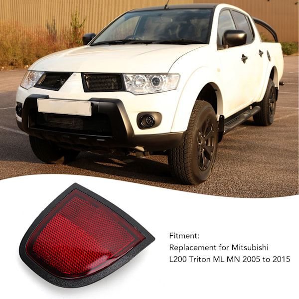 Bagagerumsreflektor Rød Baglygte Side Reflektor Panel Udskiftning til Mitsubishi L200 Triton ML MN 2005 til 2015 Venstre 8355A015
