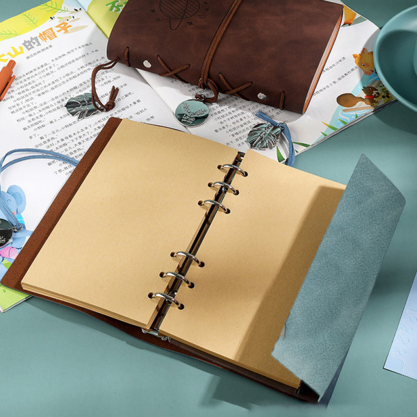 Journal Notebook, Dagbok Skissbok Gåvor, Kraftpapper inuti